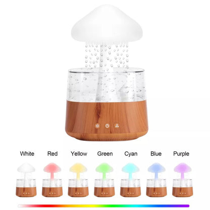 Rain Cloud Humidifier Desk Lamp Relaxing Aromatherapy USB Raindrop Sound Diffuser