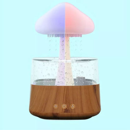 Rain Cloud Humidifier Desk Lamp Relaxing Aromatherapy USB Raindrop Sound Diffuser