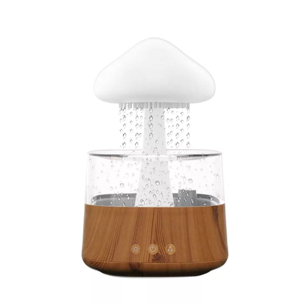 Rain Cloud Humidifier Desk Lamp Relaxing Aromatherapy USB Raindrop Sound Diffuser