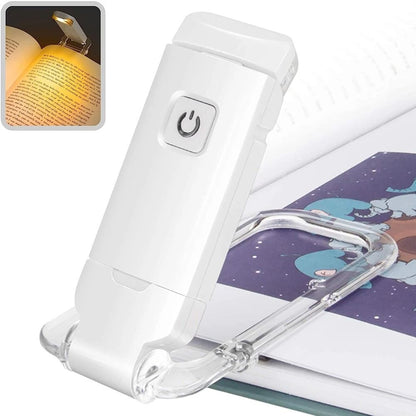 Rechargeable Book Night Reading Light USB Clip on Mini LED Lamp White Flexible