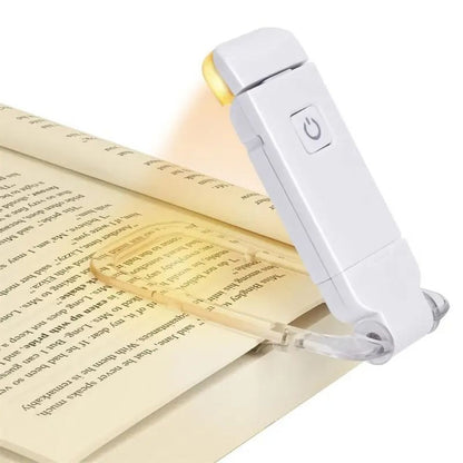 Rechargeable Book Night Reading Light USB Clip on Mini LED Lamp White Flexible