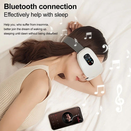 Rechargeable Electric Eye Massager Eye Mask Air Pressure with Heat Bluetooth