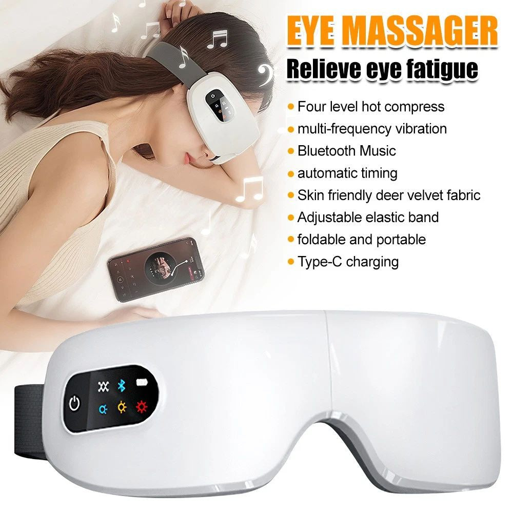 Electric heated eye massager
