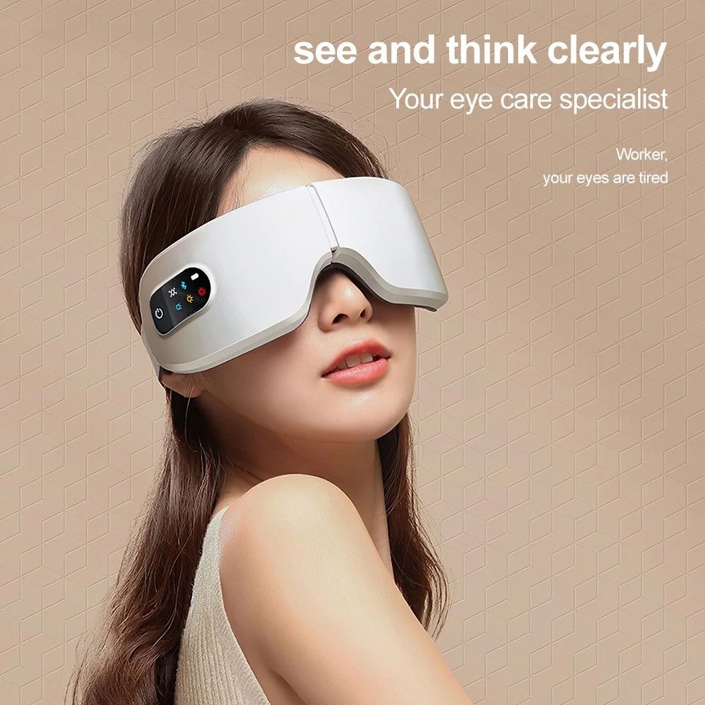 Electric heated eye massager