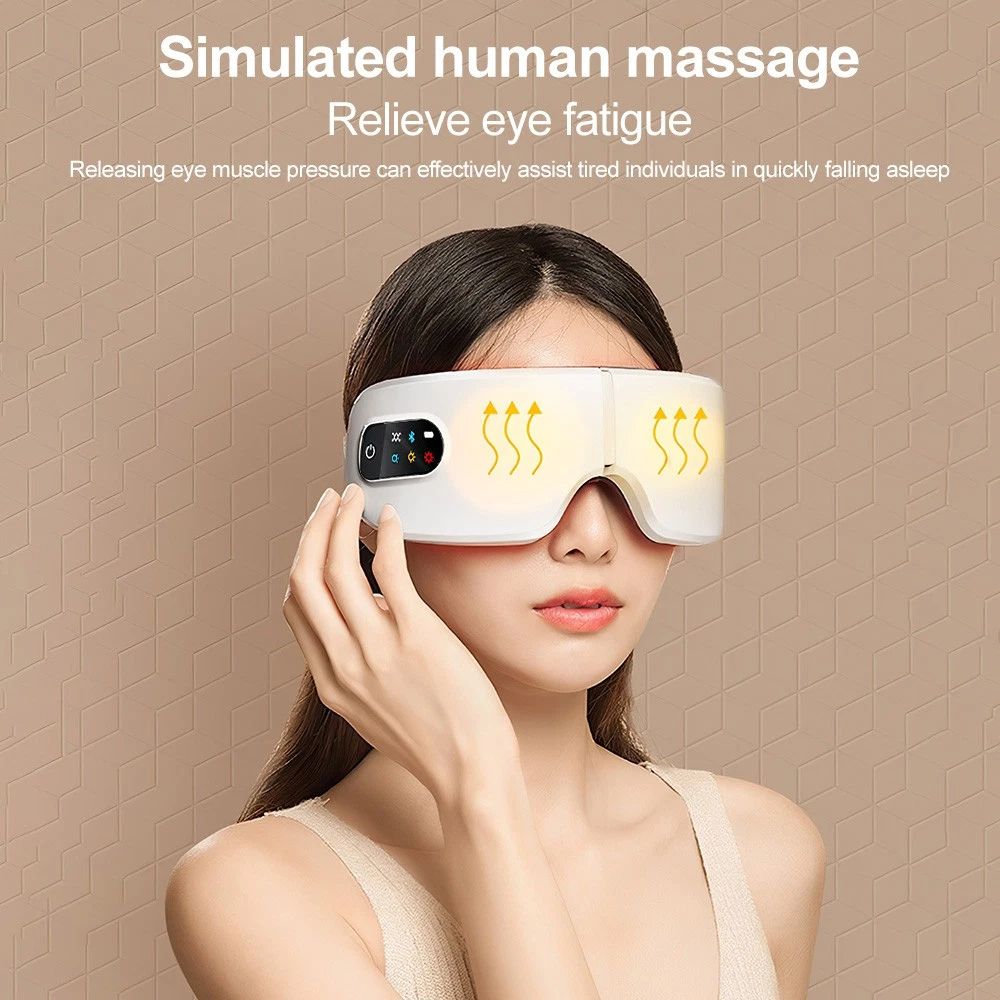 Electric heated eye massager