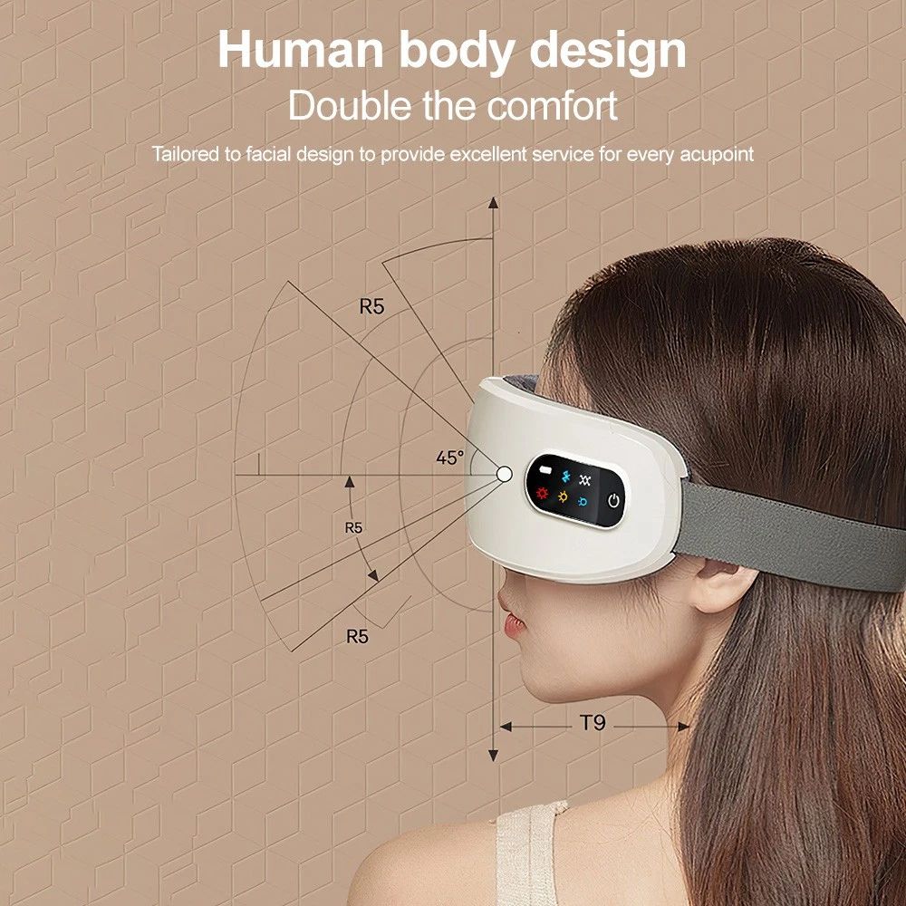 Electric heated eye massager