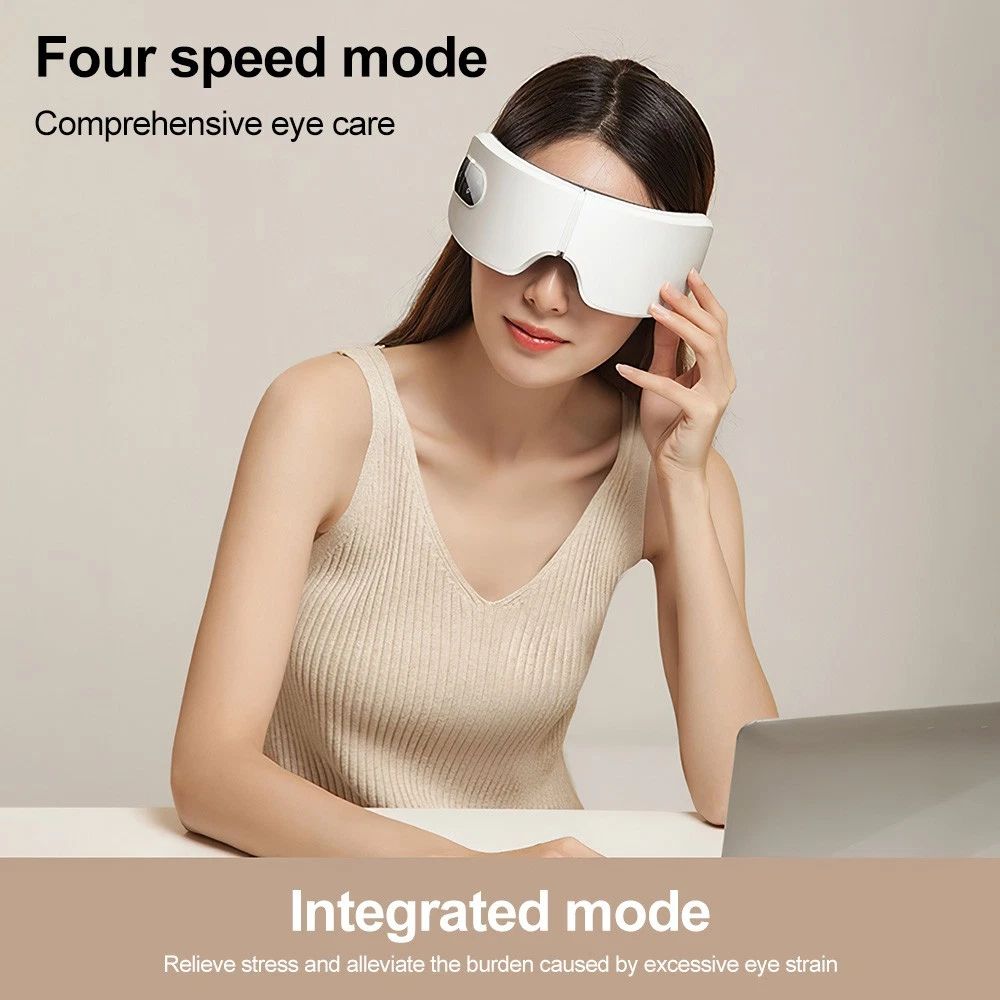 Electric heated eye massager
