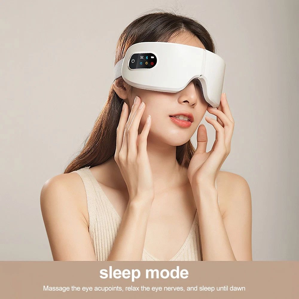 Electric heated eye massager