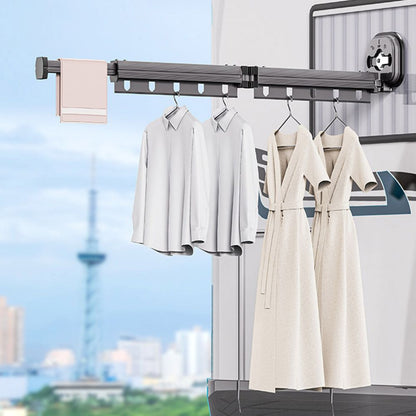 Retractable Folding Clothes Hanger Wall Mounted Cloth Drying Rack Space Saving