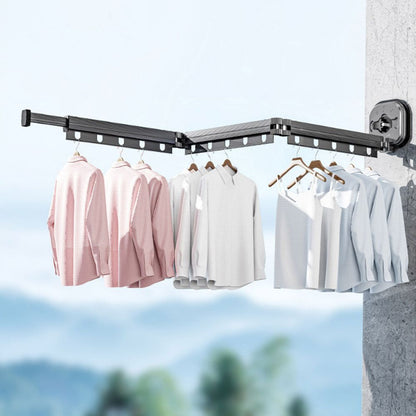 Retractable Folding Clothes Hanger Wall Mounted Cloth Drying Rack Space Saving