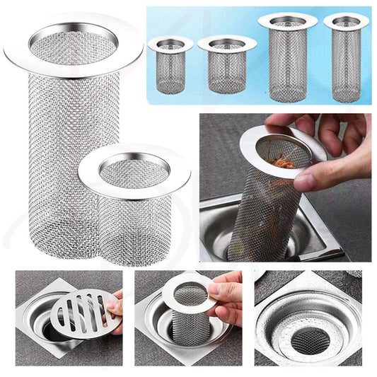 Reusable Bathroom Floor Drain Filter Hair Catcher Strainer Bath Stopper Sink