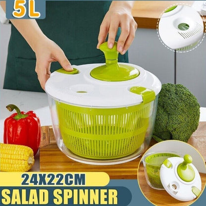 Salad Spinner Vegetable Serving Bowl Container Lettuce Salad Leaves Washer Dryer