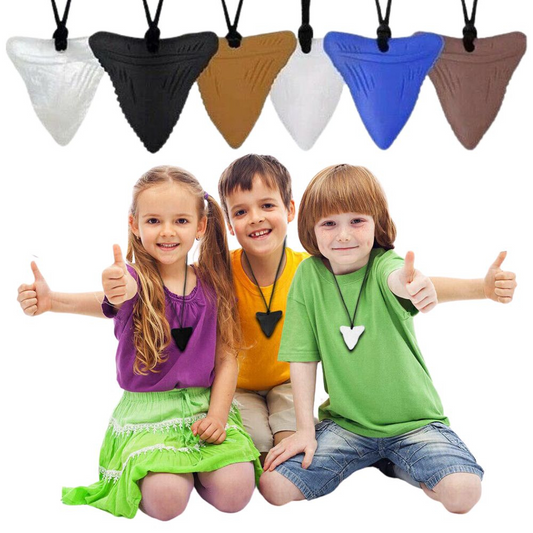 Shark Tooth Sensory Chew Necklace For Biting, Teething, Autism, ADHD & Fidgeting
