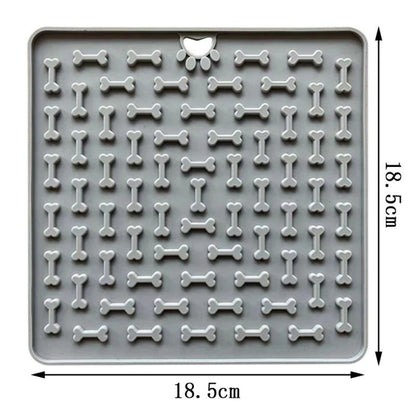 Silicone Dog Pet Lick Mat Pad Boredom Buster Slow Feeder Bath Grooming Helper