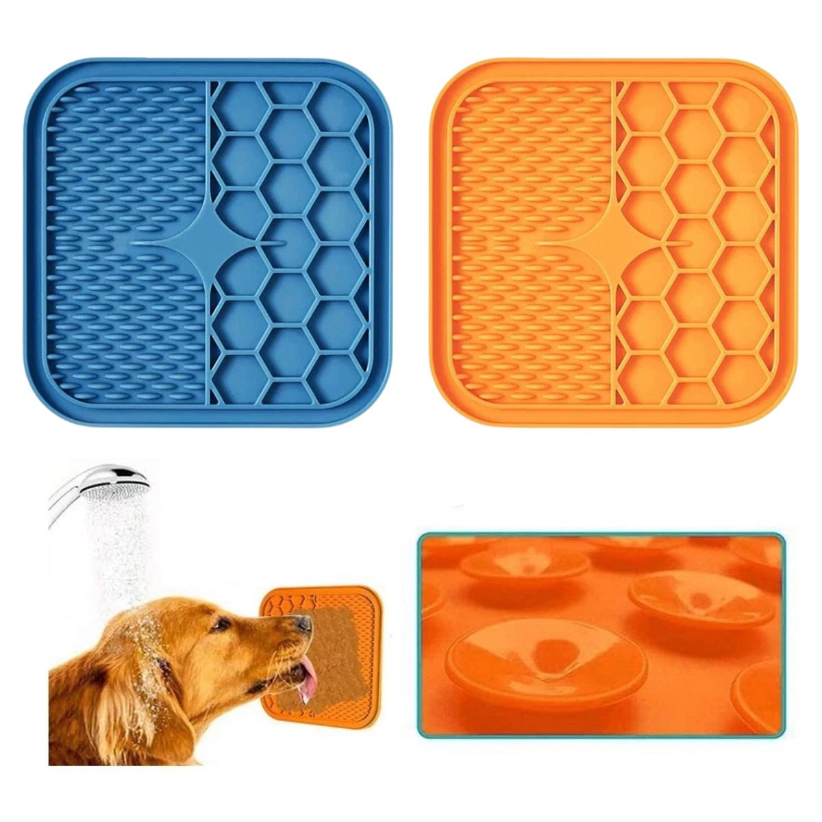 Silicone Dog Pet Lick Mat Pad Grooming Helper Boredom Buster Slow Feeder Bath