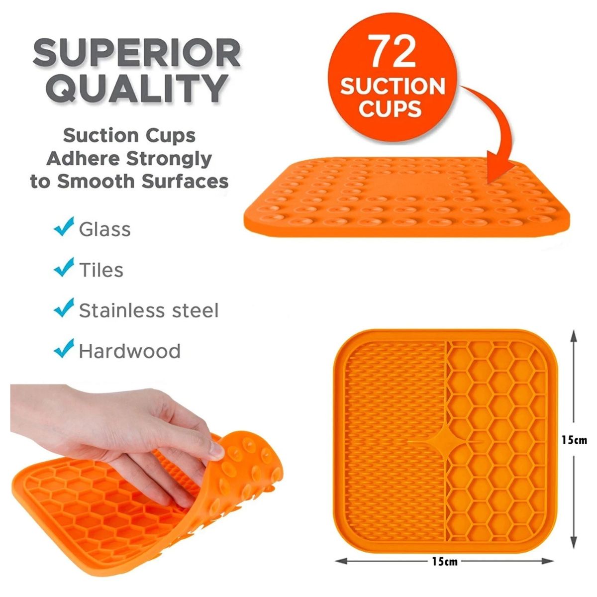 Silicone Dog Pet Lick Mat Pad Grooming Helper Boredom Buster Slow Feeder Bath