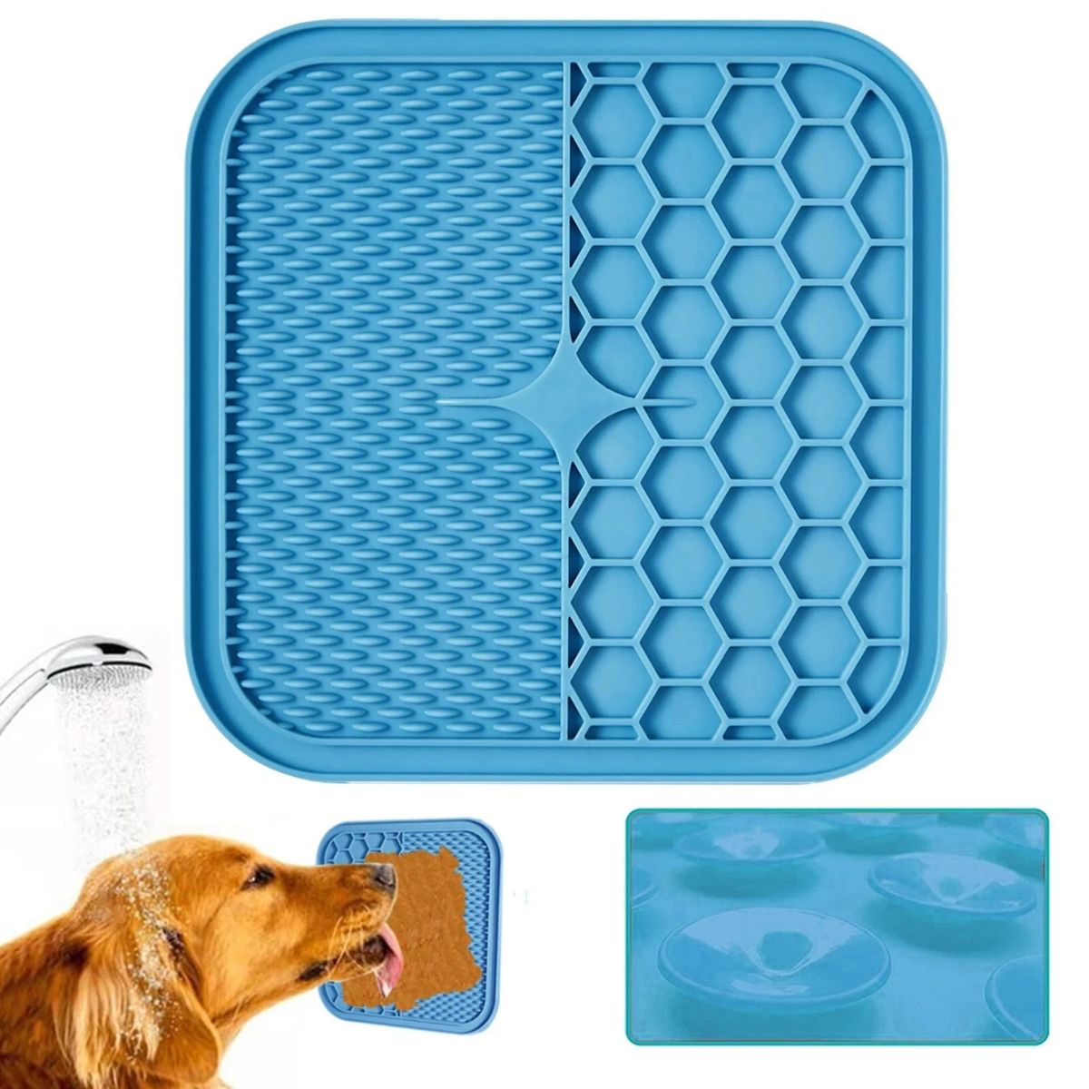 Silicone Dog Pet Lick Mat Pad Grooming Helper Boredom Buster Slow Feeder Bath
