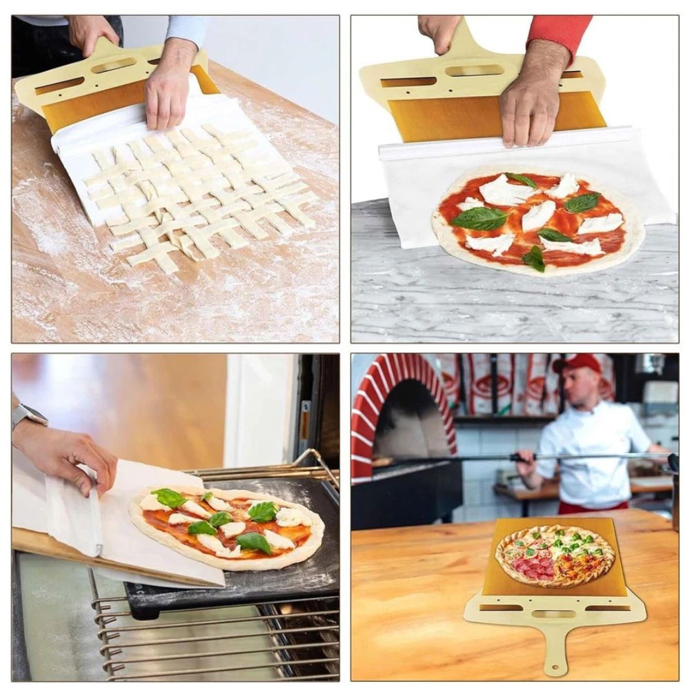 Sliding Pizza Shovel Peel-Pizza With Handle Dishwasher Safe Resusable Pizza Peeler