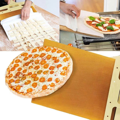 Sliding Pizza Shovel Peel-Pizza With Handle Dishwasher Safe Resusable Pizza Peeler