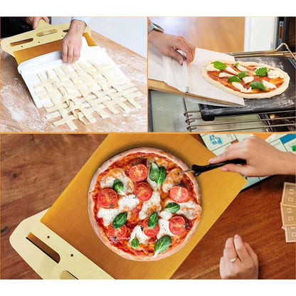 Sliding Pizza Shovel Peel-Pizza With Handle Dishwasher Safe Resusable Pizza Peeler