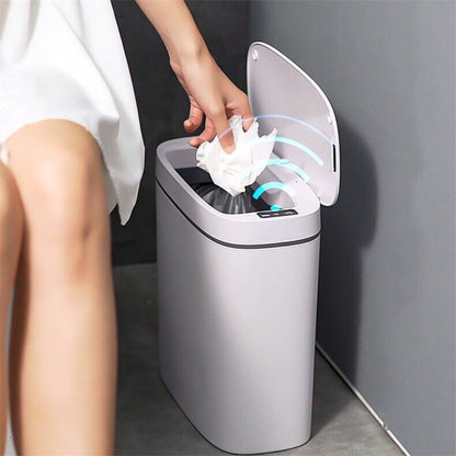 Smart Auto Induction Trash Can Rubbish Rechargeable Waste Bin Slim No Touching