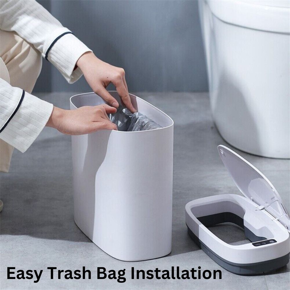 Smart Auto Induction Trash Can Rubbish Rechargeable Waste Bin Slim No Touching