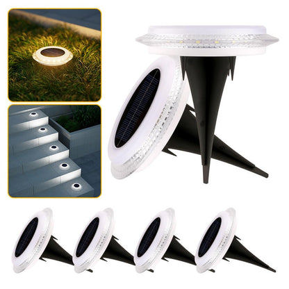 4PCS Solar LED Garden Wall Light Waterproof White Outdoor Lamp Auto Sensor