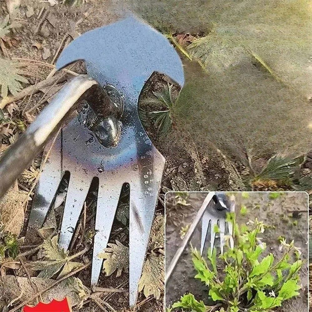 Stainless Steel Hand Weeder Rake Weed Remover Puller Manual Tool Garden