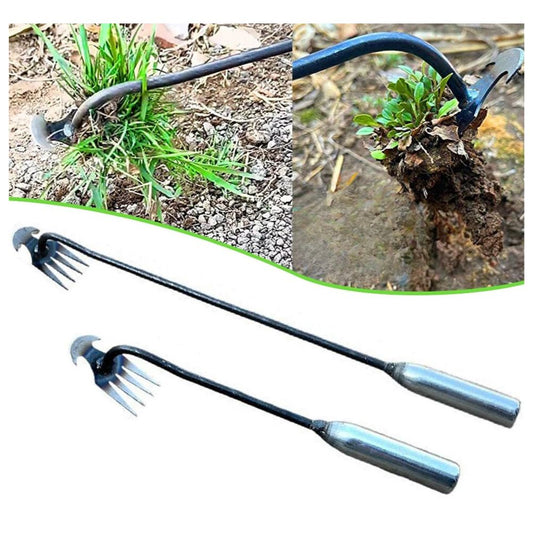Stainless Steel Hand Weeder Rake Weed Remover Puller Manual Tool Garden