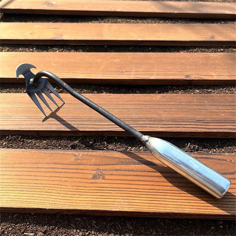 Stainless Steel Hand Weeder Rake Weed Remover Puller Manual Tool Garden