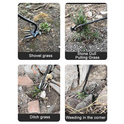 Stainless Steel Hand Weeder Rake Weed Remover Puller Manual Tool Garden