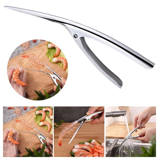 Stainless Steel Prawn Peeler Kitchen Tool Creative Peel Shrimp Deveiner Device