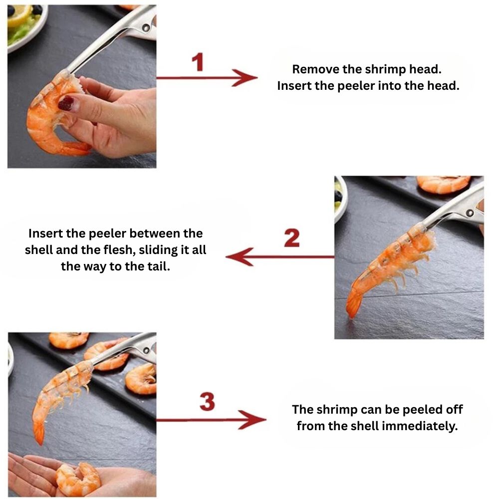 Stainless Steel Prawn Peeler Kitchen Tool Creative Peel Shrimp Deveiner Device