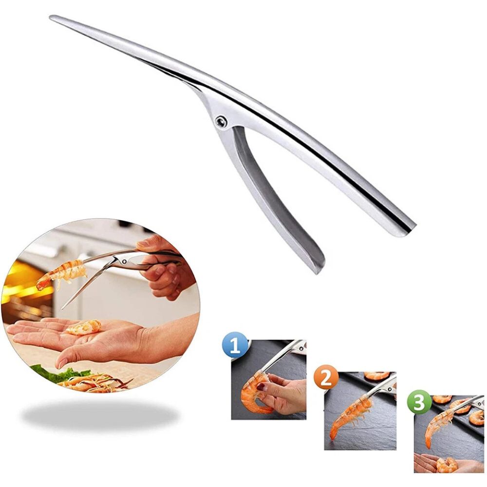 Stainless Steel Prawn Peeler Kitchen Tool Creative Peel Shrimp Deveiner Device