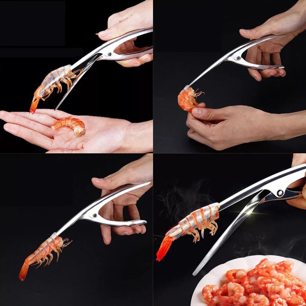 Stainless Steel Prawn Peeler Kitchen Tool Creative Peel Shrimp Deveiner Device