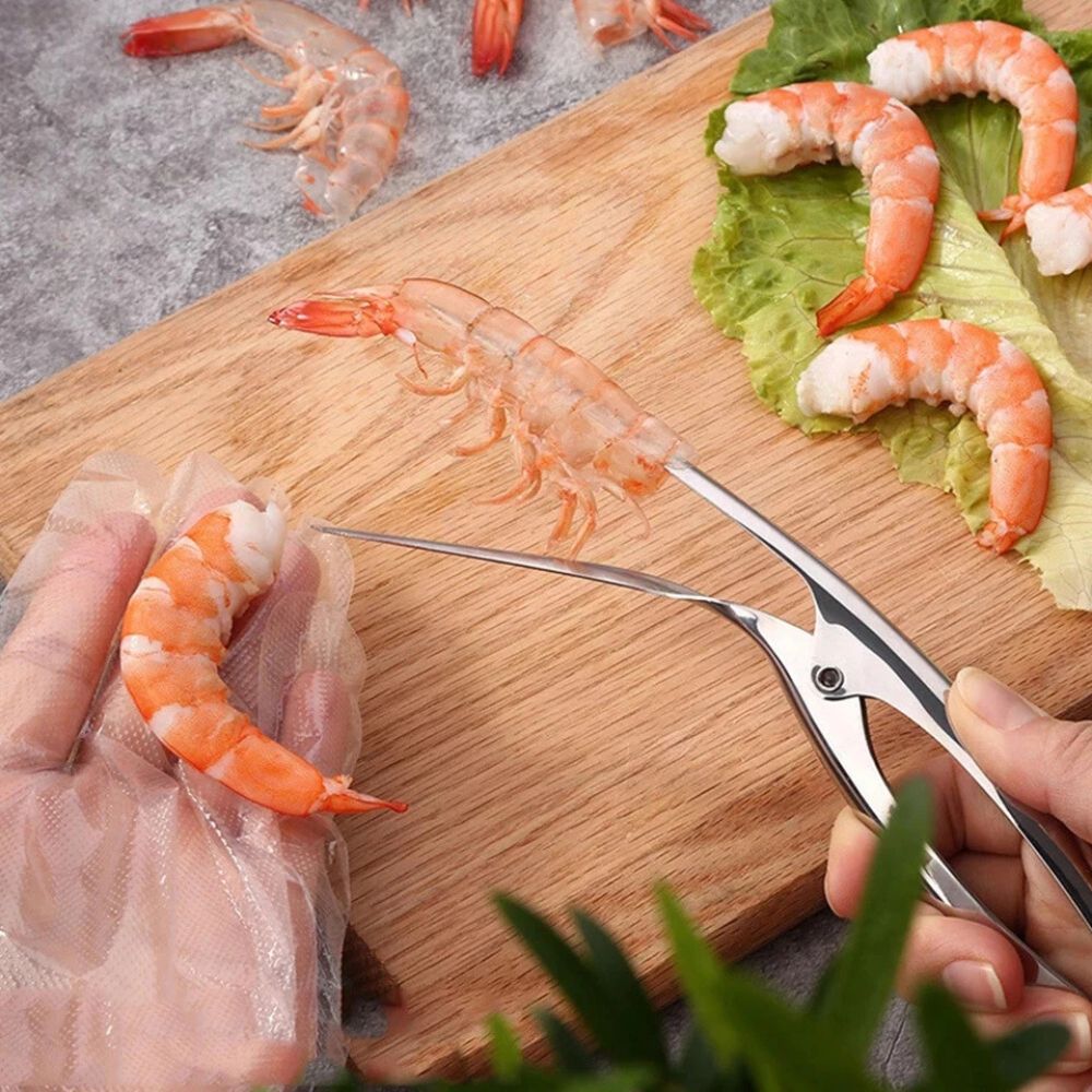 Stainless Steel Prawn Peeler Kitchen Tool Creative Peel Shrimp Deveiner Device