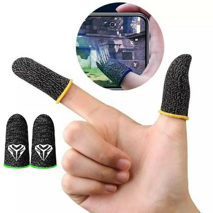 Sweatproof Mobile Gaming Finger Sleeve - Touchscreen Game Controller Thumb Gloves