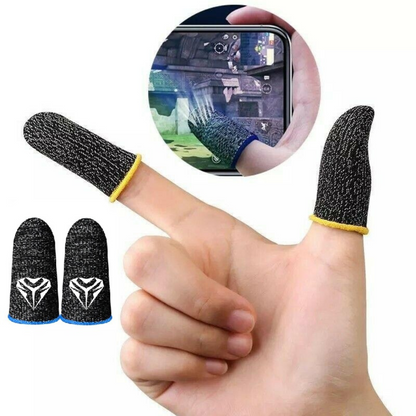 Sweatproof Mobile Gaming Finger Sleeve - Touchscreen Game Controller Thumb Gloves