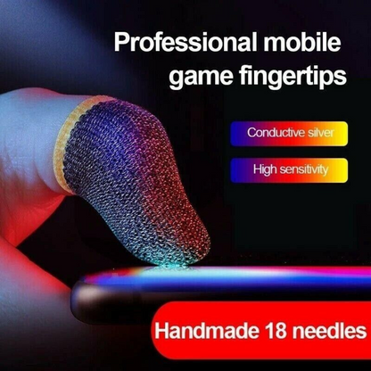 Sweatproof Mobile Gaming Finger Sleeve - Touchscreen Game Controller Thumb Gloves