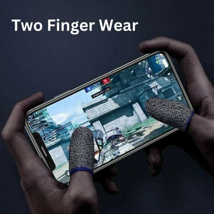 Sweatproof Mobile Gaming Finger Sleeve - Touchscreen Game Controller Thumb Gloves