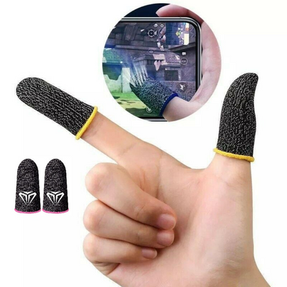 Sweatproof Mobile Gaming Finger Sleeve - Touchscreen Game Controller Thumb Gloves