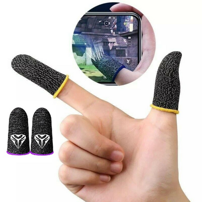 Sweatproof Mobile Gaming Finger Sleeve - Touchscreen Game Controller Thumb Gloves