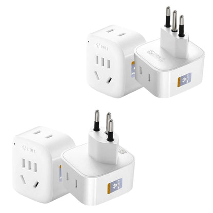 Swiss and Italy to Australia travel power adapter plug in white
