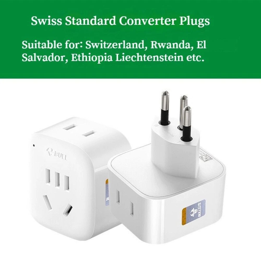 Swiss Type J plug adapter for Australian sockets