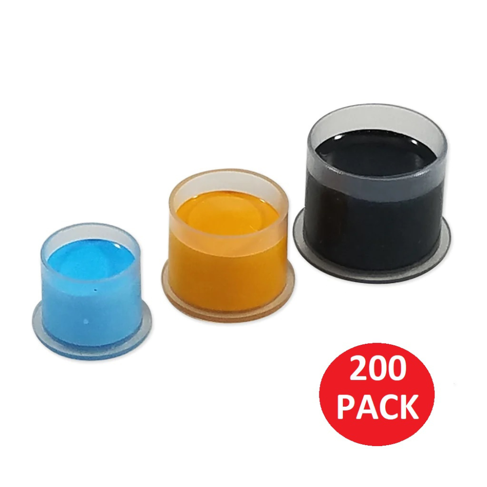 TATTOO Plastic Ink Cup S/M/L/XL Pigment Pots For Cosmetic Microblading & Tattooing