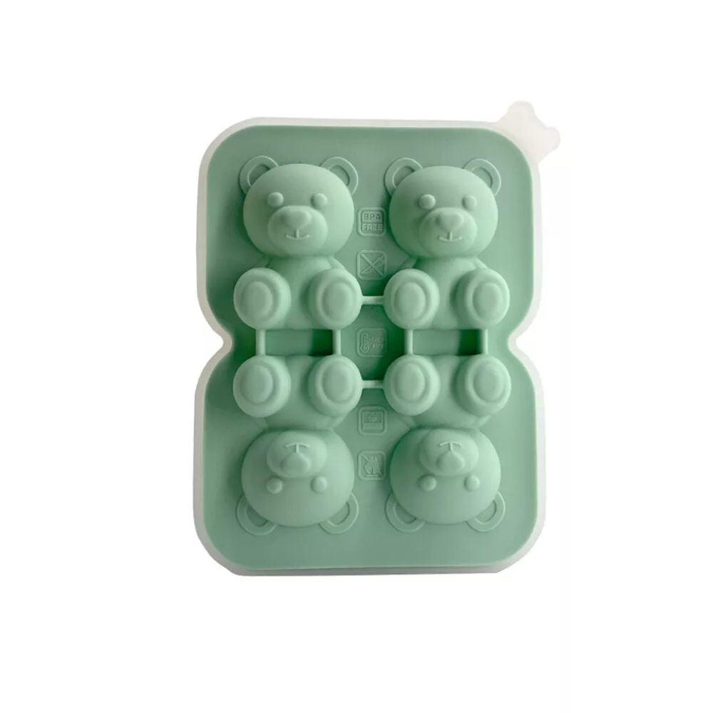 Teddy Bear Shape 3D Ice Cube Maker Silicone Moulds DIY Cake Chocolate Mould Tray