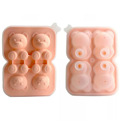 Teddy Bear Shape 3D Ice Cube Maker Silicone Moulds DIY Cake Chocolate Mould Tray