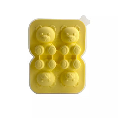 Teddy Bear Shape 3D Ice Cube Maker Silicone Moulds DIY Cake Chocolate Mould Tray