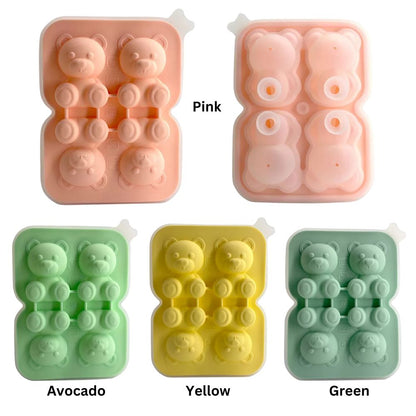 Teddy Bear Shape 3D Ice Cube Maker Silicone Moulds DIY Cake Chocolate Mould Tray