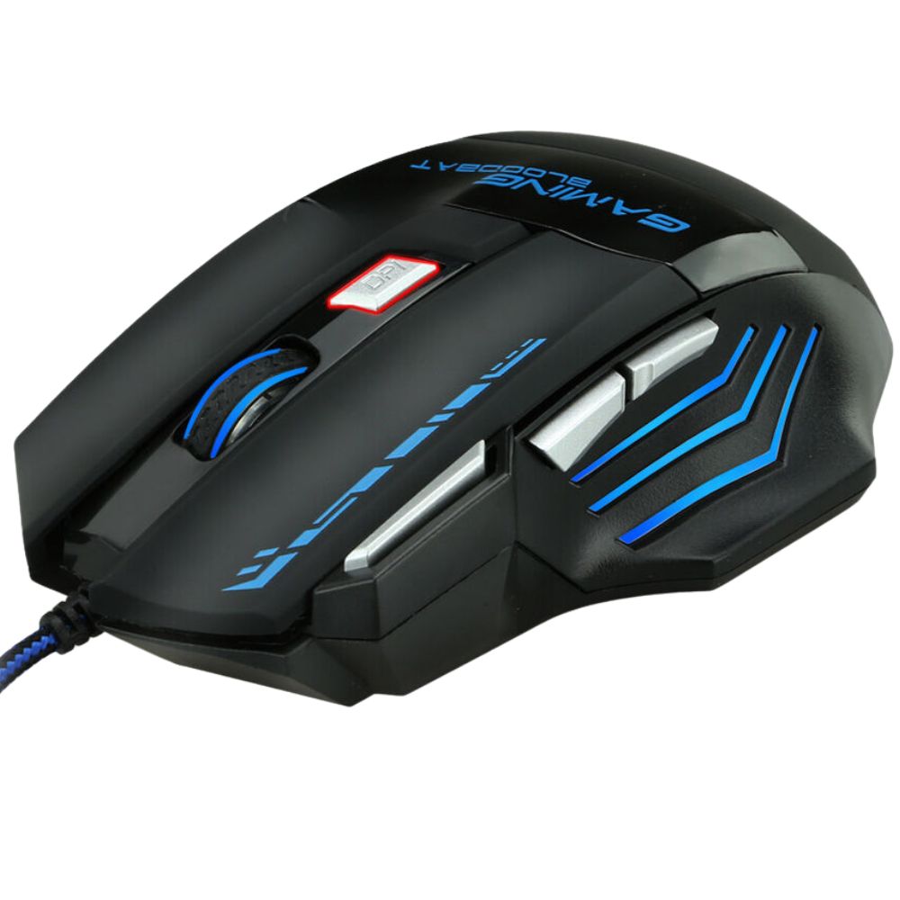 USB 5500DPI Gaming Mouse 7 Button LED Wired Optical Backlight Support Pro